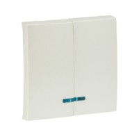 Валенсия лицевая панель выключателя 2-кл, с индикатором 10А жемчуг EKF PROxima