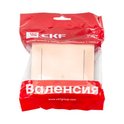 Переключатель 1-кл. СП 10А кремовый проходной Валенсия EKF PROxima — изображение 4