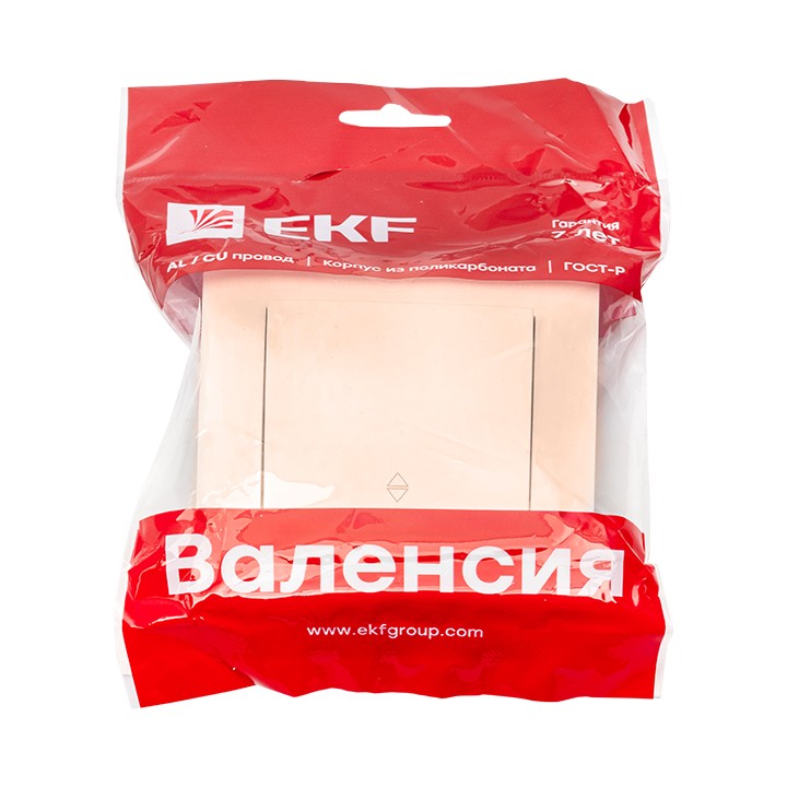 Переключатель 1-кл. СП 10А кремовый проходной Валенсия EKF PROxima — изображение 4