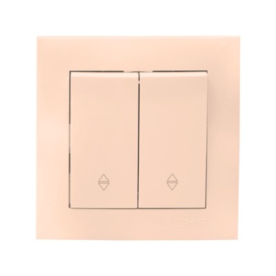 Переключатель 2-кл. СП 10А проходной кремовый Валенсия EKF PROxima