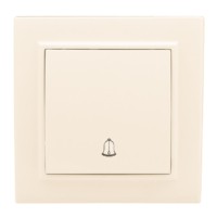 Минск Кнопка звонка СП, 10А, бежевый EKF