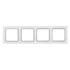 Стокгольм Рамка 4-местная белая с линией цвета черный EKF PROxima