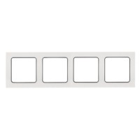 Стокгольм Рамка 4-местная белая с линией цвета черный EKF PROxima
