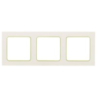 Стокгольм Рамка 3-местная белая с линией цвета зеленый EKF PROxima
