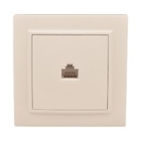 Розетка RJ-45 1-мест, СП бежевый Минск EKF