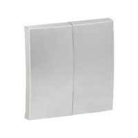 Валенсия лицевая панель выключателя 2-кл, 10А сталь EKF PROxima