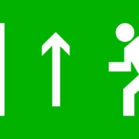 Пиктограмма “Направление прямо” 320х120мм (для EXIT, SAFEWAY-40) EKF