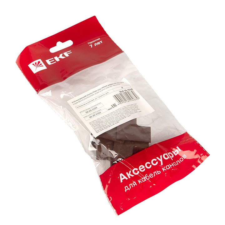 Угол внутренний (16х16) (4 шт) темное дерево EKF-Plast — изображение 2