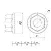 Гайка с фланцем М12 DIN 6923 EKF