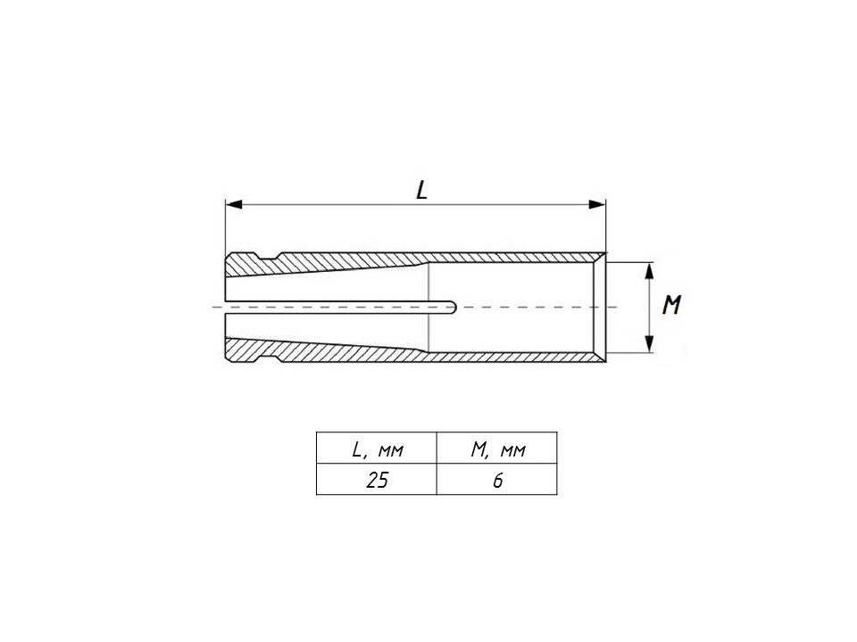 Анкер латунный забивной М6 EKF — изображение 2