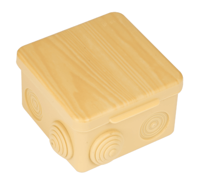 Коробка КМЭР КМР-030-014 с крышкой 100х100х55 8 мембранных вводов светлое дерево IP54 EKF PROxima