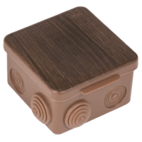 Коробка КМЭР КМР-030-014 с крышкой 100х100х55 8 мембранных вводов тёмное дерево IP54 EKF PROxima