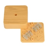 Коробка КМЭР разветвительная КМР-030-030кг 75х75х26 с клеммником светлое дерево EKF PROxima