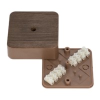 Коробка КМЭР разветвительная КМР-030-030кг 75х75х26 с клеммником тёмное дерево EKF PROxima