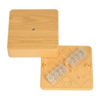 Коробка КМЭР разветвительная КМР-030-032кг 100х100х28 с клеммником светлое дерево EKF PROxima