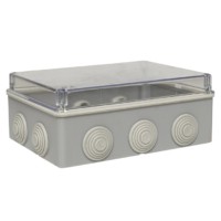 Коробка КМЭР КМР-050-042пк пылевлагозащищенная 10 мембранных вводов уплотнительный шнур прозрачная крышка 190х140х70 EKF PROxima