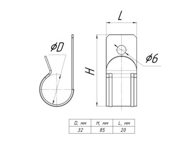 Зажим под трубу 32 мм — изображение 2