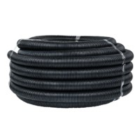 Гофротруба FRHF для кабеля негорючая безгалогеновая с протяжкой/зондом d40мм 25м чёрная EKF-Plast