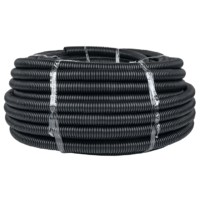 Гофротруба ПНД для кабеля тяжёлая с протяжкой/зондом d32мм 50м чёрная EKF-Plast