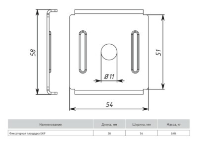 Фиксаторная площадка INOX EKF — изображение 2
