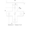 STRUT-пластина Х-образная 5 отверстий HDZ EKF