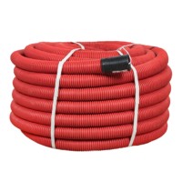 Гофротруба ПНД для кабеля двустенная гибкая с протяжкой/зондом d50мм 50м красная EKF-Plast