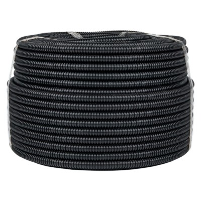 Гофротруба ПНД для кабеля тяжёлая с протяжкой/зондом d16мм 100м чёрная EKF-Plast