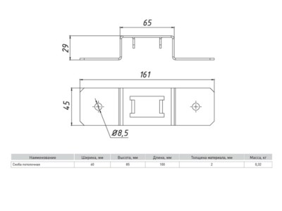 Скоба кабельная К1157 (2 мм) HDZ EKF — изображение 2