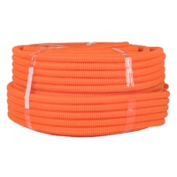 Гофротруба ПНД для кабеля тяжёлая с протяжкой/зондом d20мм 100м оранжевая EKF-Plast