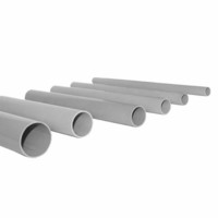 Труба гладкая ПВХ для кабеля d32 мм (3 м) (72 м/уп) серая EKF-Plast