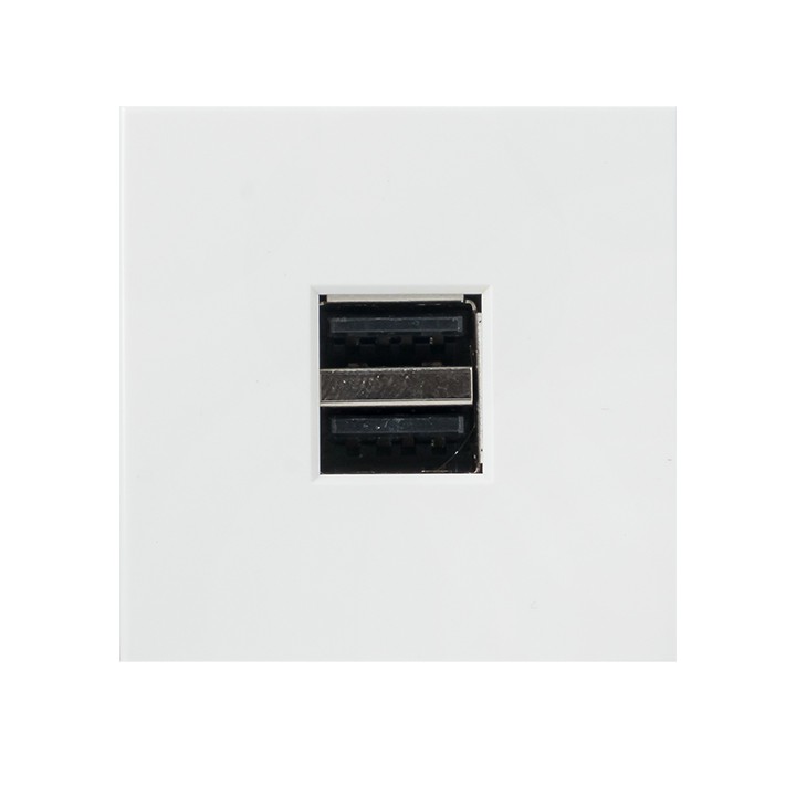 Розетка USB A+A, 2,1А, 2 гнезда, без индикатора EKF — изображение 2