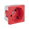 Розетка 45х45 PRO с/з, 45 градусов, красная EKF