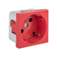 Розетка 45х45 PRO с/з, 45 градусов, красная EKF