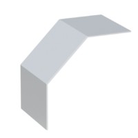 Крышка на угол 90 градусов вертикальный внешний лестничный усиленная 100×500 мм (2 мм) EKF