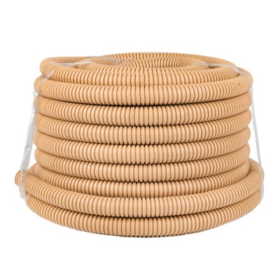 Гофротруба ПВХ для кабеля с протяжкой/зондом d25мм 25м светлое дерево EKF-Plast