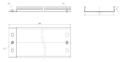 Лоток неперфорированный 35х200х3000-0,7 мм EKF — изображение 2