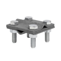 Зажим крестовидный прут-прут (3 пластины 57×57мм) HZ EKF PROxima