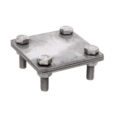 Зажим полоса 40 – полоса 40 (3 пластины 70×70мм) Ni EKF PROxima