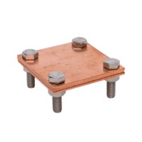 Зажим полоса 40 – полоса 40 (3 пластины 70×70мм) Cu EKF PROxima