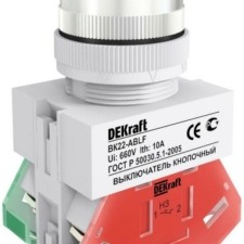 Выключатель кнопочный ABLF ВК-22 d22мм 220В черн. Dekraft 25012DEK