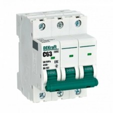Выключатель автоматический модульный 3п C 63А ВА103 Dekraft 12311DEK