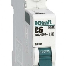 Выключатель автоматический модульный 1п C 6А 4.5кА ВА-101 Dekraft 11052DEK