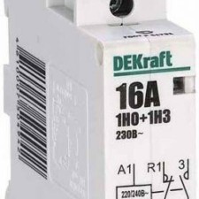 Контактор модульный МК-103 1НО+1НЗ 16А 230В Dekraft 18051DEK