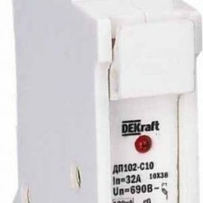 Держатель предохранителей ДП102-С10-1Р Dekraft 21383DEK