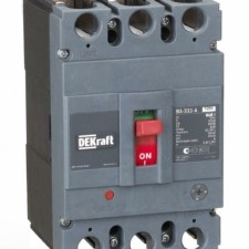 Выключатель ВА 3п 125А диапазон уставок 100А…125А 50кА ВА-333 Dekraft 21135DEK