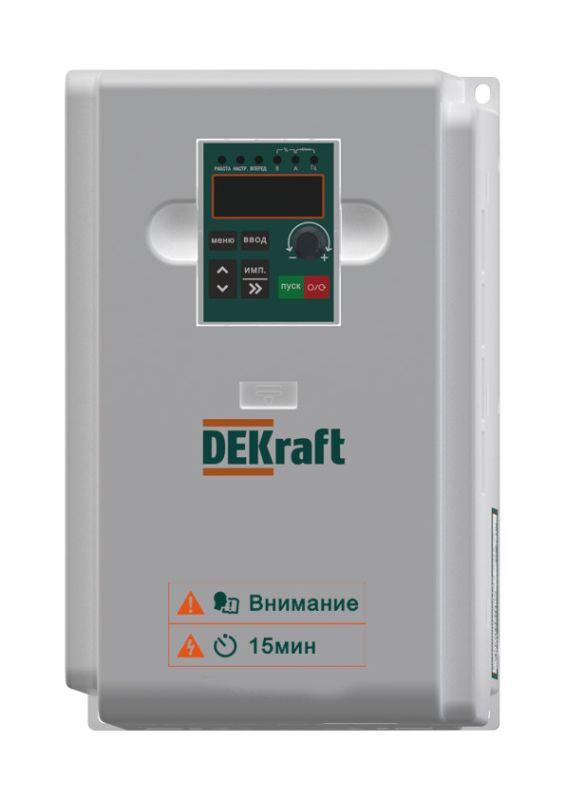 Преобразователь частоты DEKV060 5.5кВт 380В 3ф с торм. модулем Dekraft DEKV060G5R5T4B