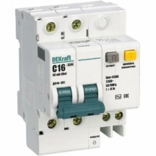 Выключатель АВДТ 2п C 16А 30мА тип AC 4.5кА ДИФ-101 4.5мод. Dekraft 15003DEK