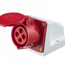 Розетка стационарная ОП 114 16А 3P+PE 380В IP44 РС-102 Dekraft 26029DEK