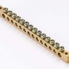 Шина нулевая 6х9 14 групп/крепеж по краям Dekraft 32004DEK