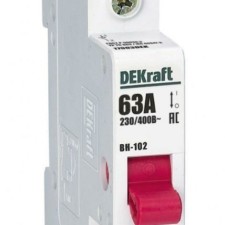 Выключатель нагрузки 1п 63А ВН-102 Dekraft 17003DEK